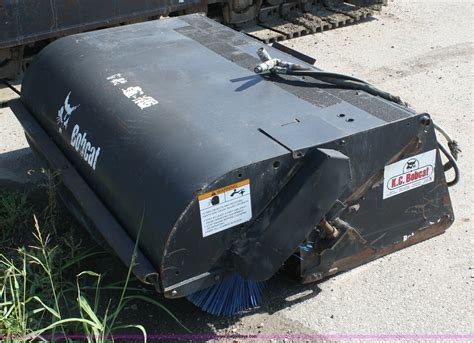 bobcat skid steer sweeper attachment|street sweeper attachment for bobcat.